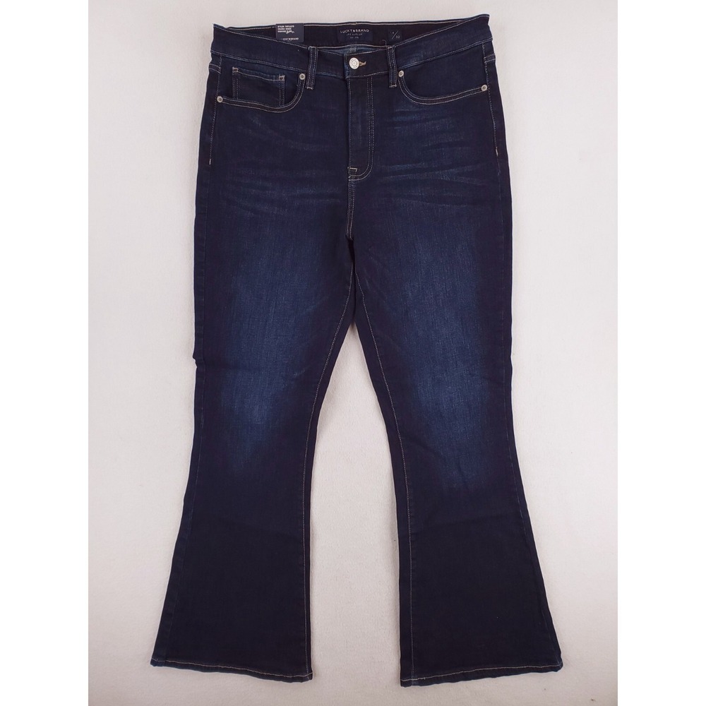 Lucky Brand Jeans Womens 14 Stevie High Rise Flare Y2K BOHO Stretch Denim Dark